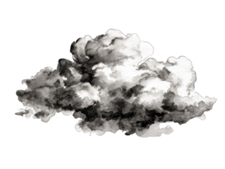 Monochromatic cloud illustration