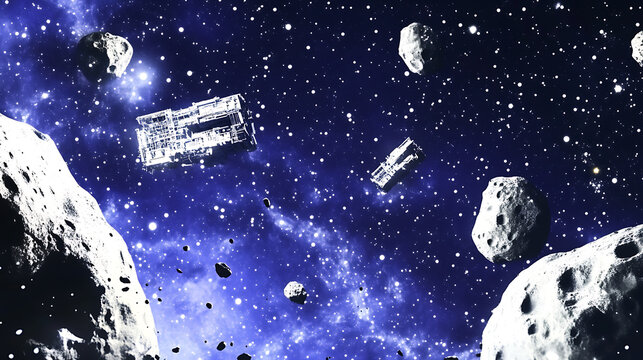 Spacecraft Navigating Through an Asteroid Field