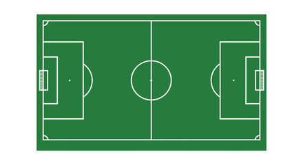 a soccer field layout with clear markings and goals