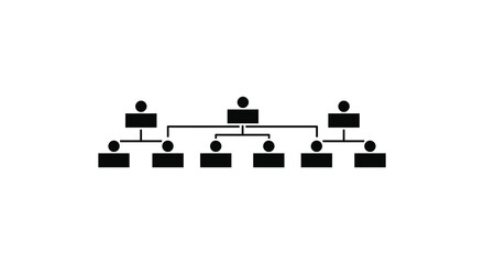 organizational structure diagram showing hierarchical levels and connections