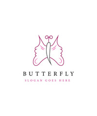 Beautiful butterflies logo, Creative abstract butterfly logo design, Butterfly logo lineart style
