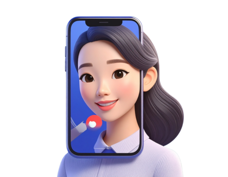 3d minimal phone call screen. smartphone with incoming call screen. 3d illustration. - Powered by Adobe