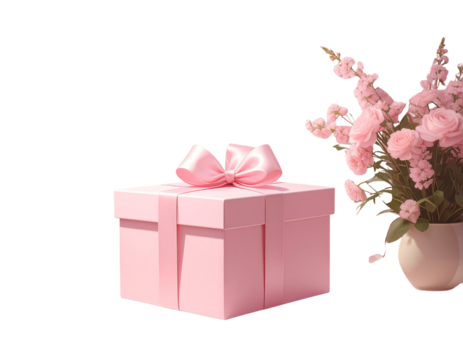 3d minimal pink gift box. gift box for special event. 3d rendering illustration.   - Powered by Adobe