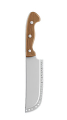 A kitchen knife,  wooden handle