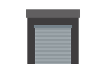 ガレージ　駐車場　黒