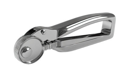 Sleek, metallic tool with a circular cutting head