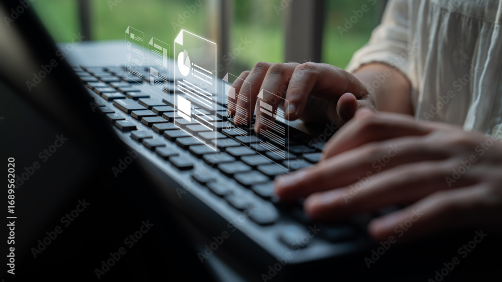 Poster cloud-based document systems improve access, security, and workflow, enabling paperless, productive 