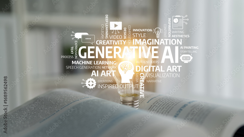 Aufkleber a visually engaging representation of creativity and innovation featuring a light bulb with words re