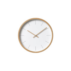 Minimalist Wooden Wall Clock with White Face - Modern Home Decor