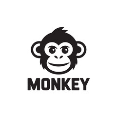 monkey silhouettes vector icon