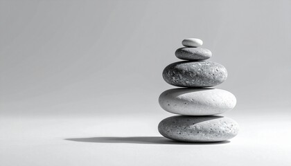zen stones on gray  background