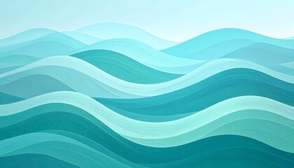 Abstract illustration of gentle ocean waves
