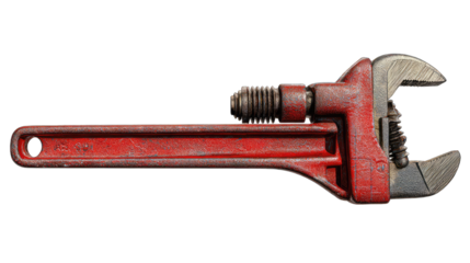 Red adjustable wrench (1)