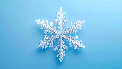 snowflake on a blue background