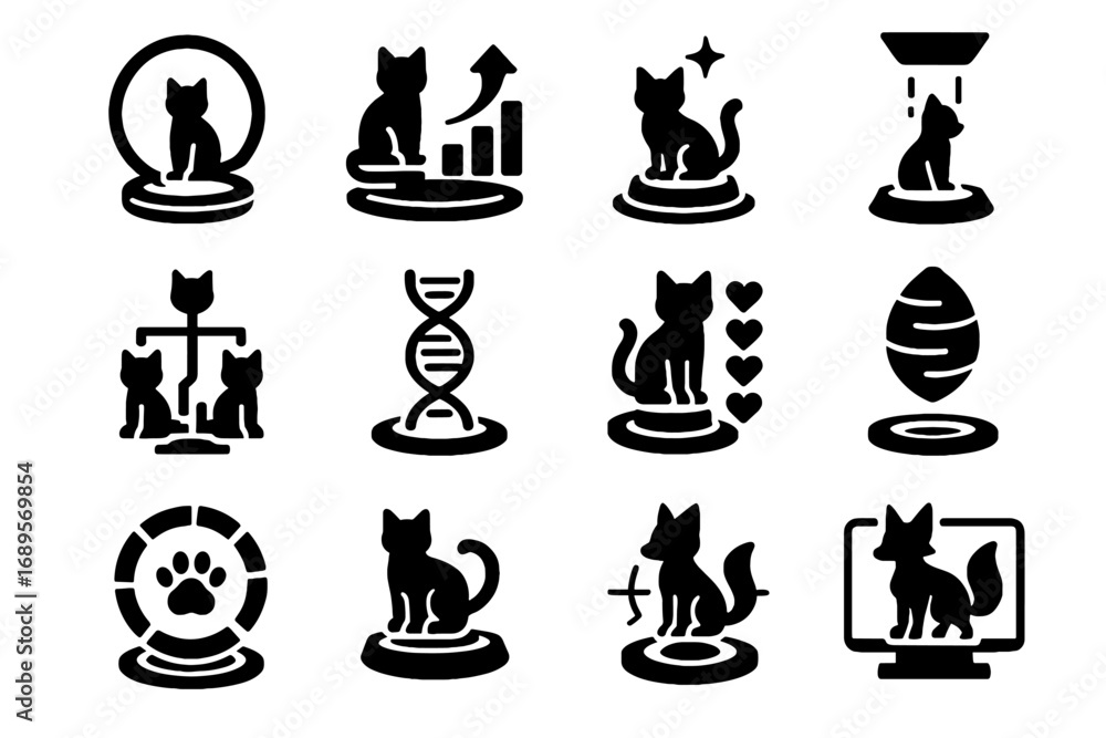 Poster spark pad futuristic pet tree ring vector tracker evolution emotion interactive projected