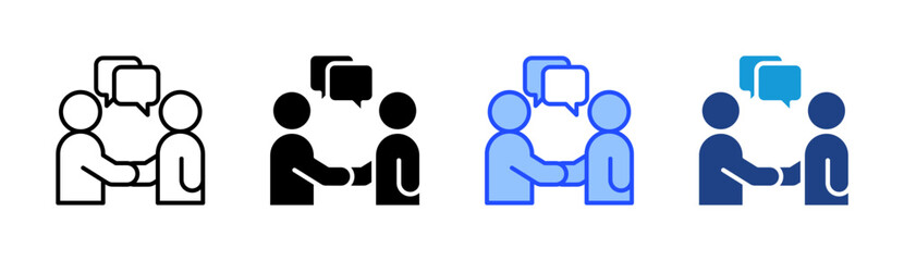 Mentoring Icon Set Multiple Style Collection