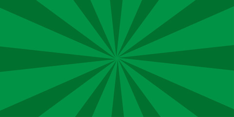 Green abstract sunburst vector illustration with blue stripes and a vintage grunge texture