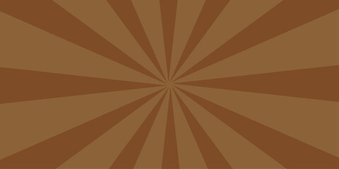 Brown vector illustration with old dirty grunge sunburst pattern, abstract vintage retro background with rays and light beams
