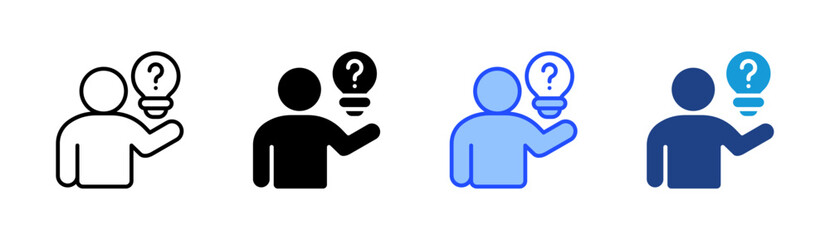 Problem Icon Set Multiple Style Collection
