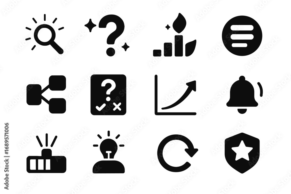 Poster knowledge quiz learning skill companion icon vector question progress encouragement concept