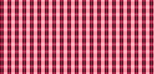 Pink and maroon plaid pattern creates a soft and classic textile design for backgrounds and overlays