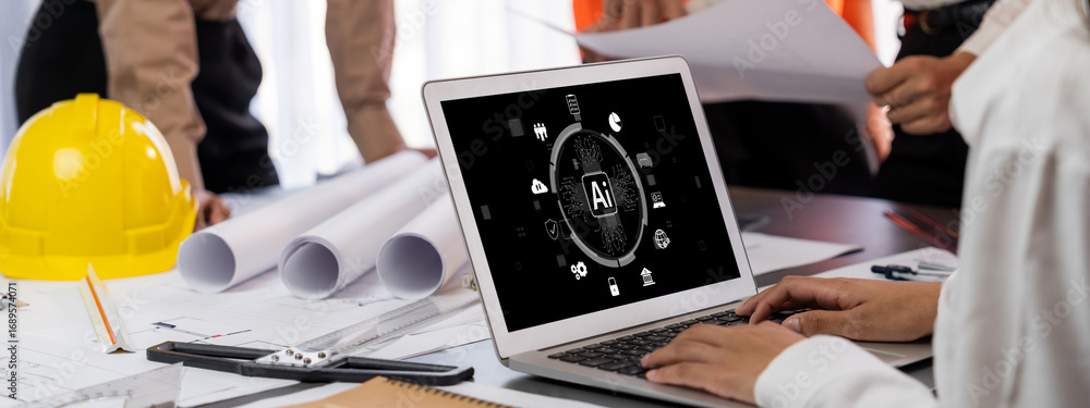 Poster generative ai virtual assistant tools for prompt engineer and user for ease of engage artificial int