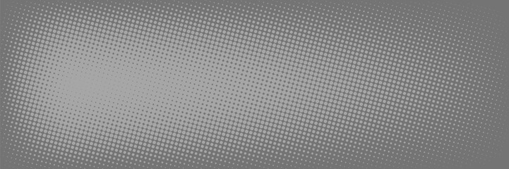 Dotted gradient vector illustration, white and black halftone background, horizontal seamless dotted lines, monochrome dots texture backdrop, retro effect. modern