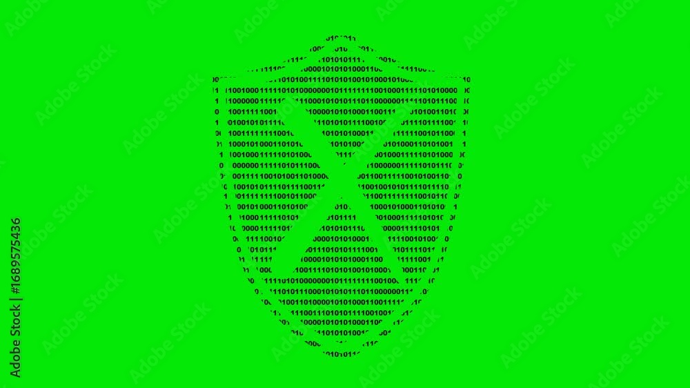 Poster video animation lack icon shield and cross disabled designed with numbers 0 and 1 of the binary cood
