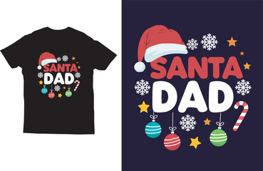 Santa Dad Christmas T-Shirt Design