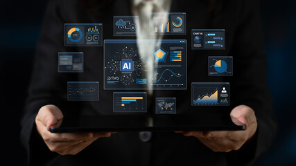 AI Assistant Brain Processor with LLM Technology, Big Data, Machine Learning, Generative AI for Business Support, Future Agentic AI Technology and Artificial Intelligence Prompt Engineering. Spline