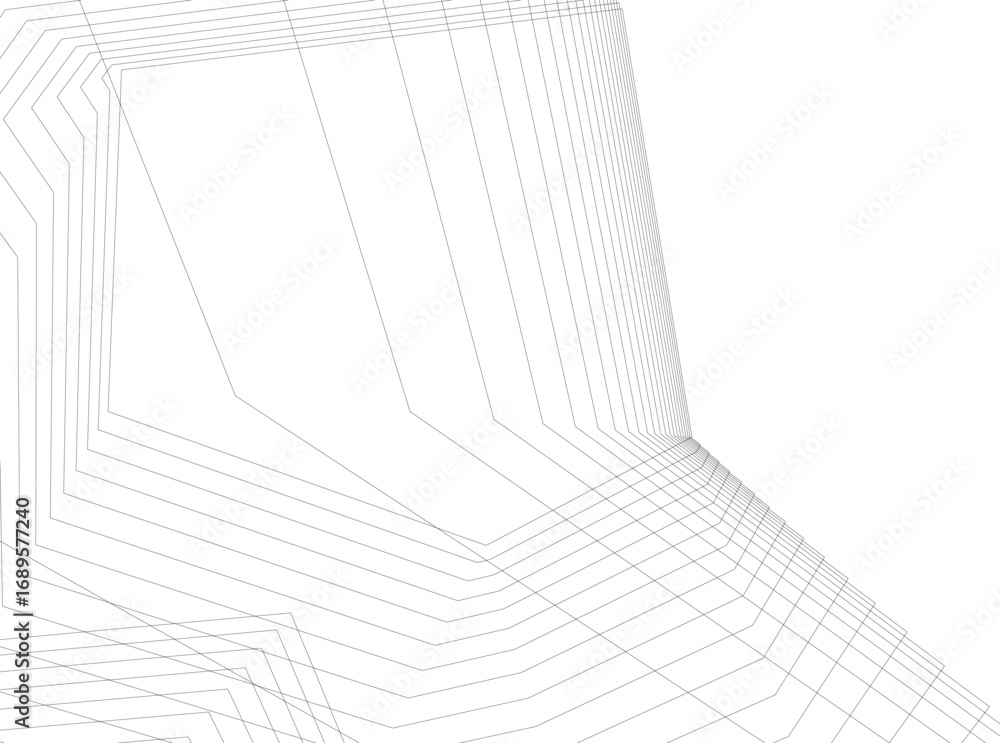 Canvas Prints abstract futuristic architecture. vector 3d illustration