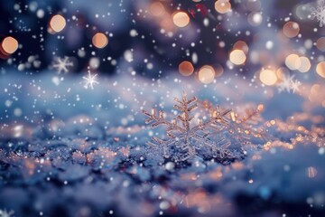 Snowflakes on the ground astronomy outdoors nature.