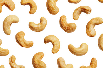 Cashews scattered on a black background (1)