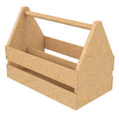 Wood Toolbox isolated on transparent background
