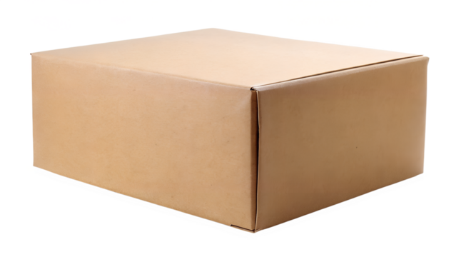 Cardboard box isolated on transparent background, a versatile packaging solution for shipping, storage, and moving various items securely