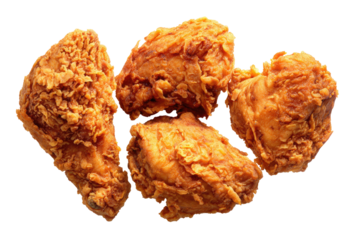 Four pieces of crispy fried chicken