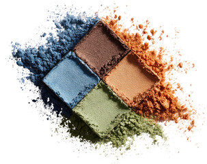Four-color eyeshadow palette, dispersed powder