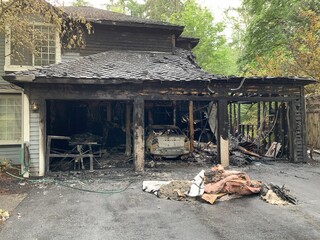 The front of a home that was burned © DylanHatfield.com