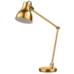 Gold Table Lamp isolated on transparent background