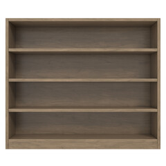 Wood Shelf isolated on transparent background