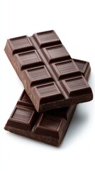 Obraz premium Ultra quality image of dark chocolate bar isolated on white Background.