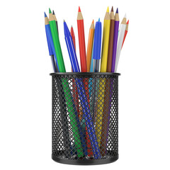 Pencil Holder Set isolated on transparent background
