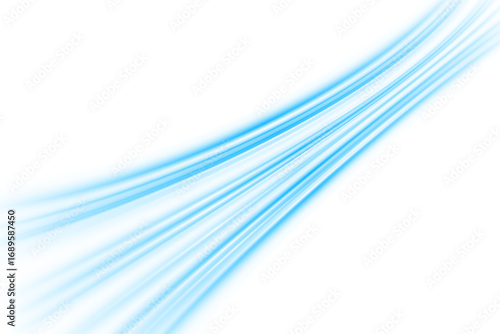 Poster neon blue glowing lines background light trails motion speed futuristic technology digital abstract 