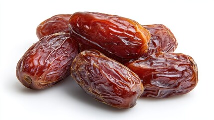 Ultra quality image of dried dates isolated on white.