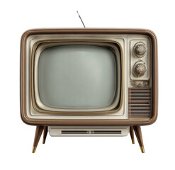 Retro TV, vintage style,  light beige and brown tones,  classic design