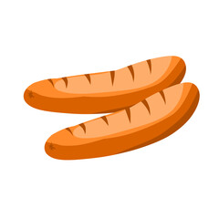 Sausage or hotdog illustration 