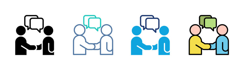 Mentoring Icon Set Multiple Style Collection