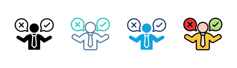 Obraz premium Advice Icon Set Multiple Style Collection