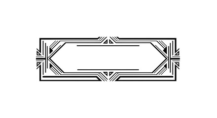Elegant Art Deco frame design with geometric patterns for sophisticated graphic projects
