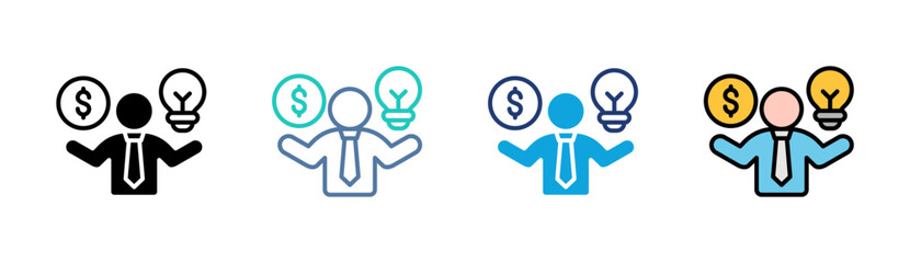 Entrepreneurs Icon Set Multiple Style Collection